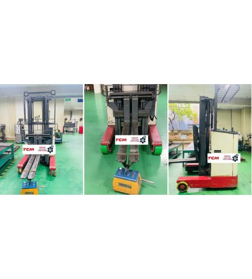 Thay bánh PU cho xe nâng điện đứng lái 1 tấn Nichiyu FRB10-60-300CS tại KCN Quế Võ, Bắc Ninh